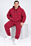 Men's 3 Thread Raster Hooded Super Battal Tracksuit Set 6Xl–9Xl - 5