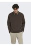 Brown Men's Sweater 22039789 Onsrodger Crew Neck Knit - 4