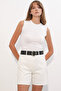 Women's Oval Buckle Belt 033 - Black - 2