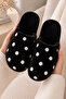 Set of 4 Coffee Polka Dot - Black Polka Dot - Tan Leopard - Gray Leopard Plush House Slippers 3 cm Sole Byndatom01 - 6