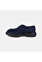 Men's Navy Blue Lace-Up Thick Soled Classic Suede Shoes - 3