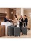 3PC Aluminum Frame Hardside Luggage 20/24/28 Inch with TSA Password Lock & Smooth Spinner Wheels, Lightweight Carry-On & Checked Suitcase Set for Family Trip - 8