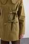 Baby Collar Lace-Up Closure Water-Repellent Trench Coat A.Haki̇ 6918 - 7