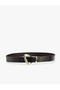 Large Buckle Crocodile Faux Leather Belt - 2