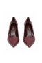 Genuine Leather Women's Heeled Shoes 371 Bordo (Burgundy) - 3