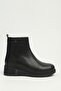 Women's Black Zippered Chelsea Ankle Boots Pc-56116