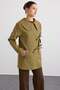 Baby Collar Lace-Up Closure Water-Repellent Trench Coat A.Haki̇ 6918 - 2