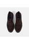 Men's Dark Brown Lace-Up Thick Soled Suede Classic Shoes - 6