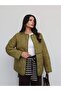 Hakim Collar Snap Fastener Quilted Coat - 2