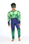 Muscular Hulk Boy Costume - Green - 2