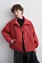 Omi Collar Trench Coat Red - 2