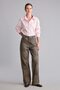 Leopard Patterned Straight Fit Pocketed Regular Waist Long Gabardine Trousers I8221Ax26Wn - 2