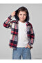 Esvab • Modern & Distinctive Hooded Checkered Embroidered Boys' Shirt