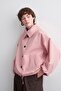 Omi Collar Trench Coat Pink - 4