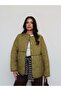Hakim Collar Snap Fastener Quilted Coat