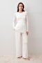 Long Sleeve Flexible Viscose Maternity Dressing Gown Pajama Set - 6