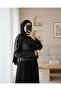 Women's Oversize Leather Coat Jacket 1047 - Black - 2