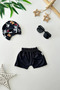 Miniğimin Cicileri Tm Jrry Boys' Swimsuit and Swim Cap Set - Black