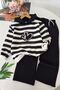 Heart Embroidered Oversize Girls' 2-Piece Tracksuit Set - Black