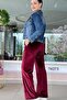 Elastic Waist Velvet Trousers 7K073 - 3