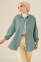 103901 Oversize Basic Hijab Shirt - Water Green - 2