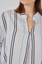 Women's Striped Oversize Blouse 967 - Light Blue - 4