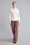 Fitted Bengalin Peplum Long Sleeve Shirt I4741Ax26Au - 2