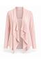 Linen Textured Draped Shawl Collar Cardigan / Jacket - 3