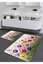 Luxury Spongy Digital Printed 2-Piece Bathroom Mat Set in 40X60-60X90 Sizes