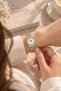Caponne Women's Wristwatch Minimal Gold-Silver Dual Color Steel Band White Dial Colorful Stone Detail Serrated Gold Case Minimal Elegant Analog Women's Watch 2026 - 6