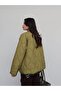 Hakim Collar Snap Fastener Quilted Coat - 5
