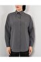 103901 Oversize Basic Hijab Shirt - Gray - 6