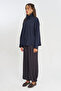 Women Shirt Collar Snap Button Relaxed Fit Solid Color Jacket - 2