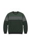 Men's Large Size Melange Beneton Striped Thessaloniki Crew Neck Sweatshirt 3Xl-4Xl-5Xl-6Xl - 4