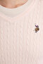 Women's Powder Pink Basic Sweater 50327575-Vr050 - 6