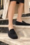 Dori̇an Hidden Heeled Leather Blunt Toe Casual Women's Loafer Moccasin Shoes - 6