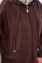 Women's Hooded Zipper Suit Brown - 5