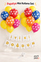 Daisy Themed Birthday Decoration Set 20 Balloons, Happy Birthday Lettering and Adhesive Tape