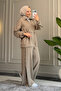 6690 - Stylish, Comfortable, Loose-Fitting Modal Fabric Women's Set with Eyelet Detail - 4