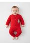 Baby Girl Buttoned Ribbed Fabric Long Sleeve Salopet / Jumpsuit