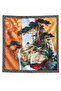 Satensi Double Sided Square Shawl Women's Orange