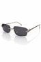 Sinemis Geometric Crystal Silver Framed Ultra Light Uv400 Filtered Brown Women's Sunglasses - 2