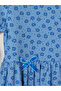 Quality Pieces from Çelebi Store Zero Roba Collar Flowered Girl's Dress - 3