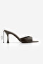 Women's Pointed Toe Thin Classic Heeled Slippers Nerlo Brown S - 4