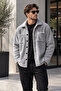 Men's Plush Oversize Comfortable Fit Pocketed Buttoned Jacket