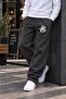 Men's King Lion Figure Printed Casual Sweatpants - Loose Fit Comfortable Cut Two-Thread Sports Trousers
