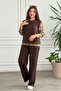 Crew Neck Plaid Detailed Set - 4