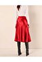 15806 Satin Skirt - Claret Red - 4