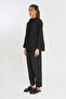Women's Solid Color Shirt with Embroidery Panel on the Front - 4