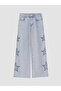 Esvab • Modern & Distinctive Wide-Leg Stoned Girls' Jean Pants - 2